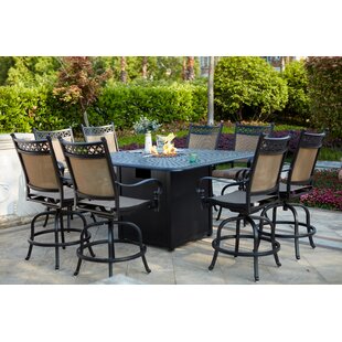 Bar Height Outdoor Dining Table With Fire Pit - Mia-Unikate